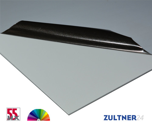 Aluminium Sheet EN-AW 5005 (AlMg1) 2,0x1500x3000 mm H14 55HX E6/EV1 15µ anodised + film